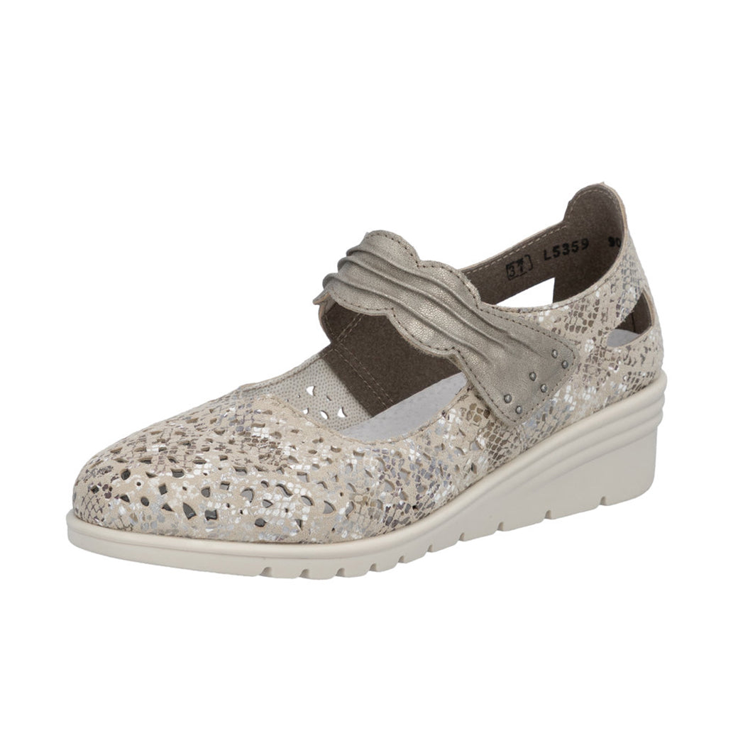 Rieker Aischa 59 Beige-Metallic/Perele