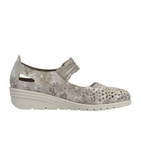 Womens Rieker Aischa 59 in Beige-Metallic/Perele