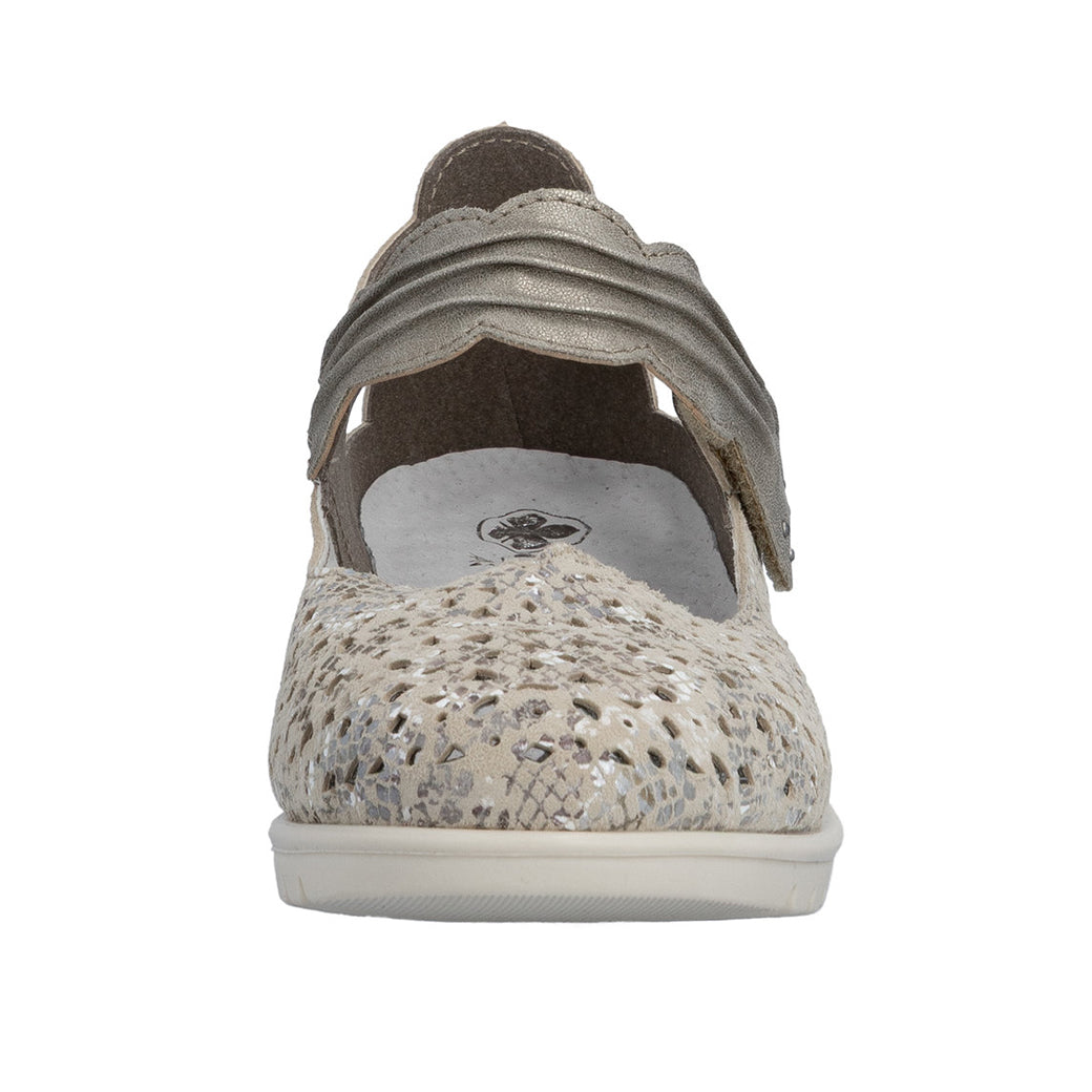 Womens Rieker Aischa 59 in Beige-Metallic/Perele