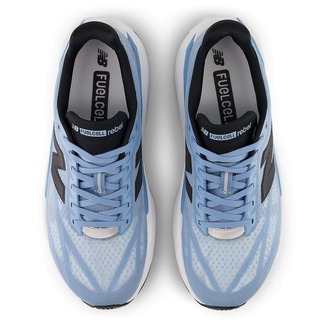 Mens New Balance FuelCell Rebelv5 in Still Water/Raincloud/White