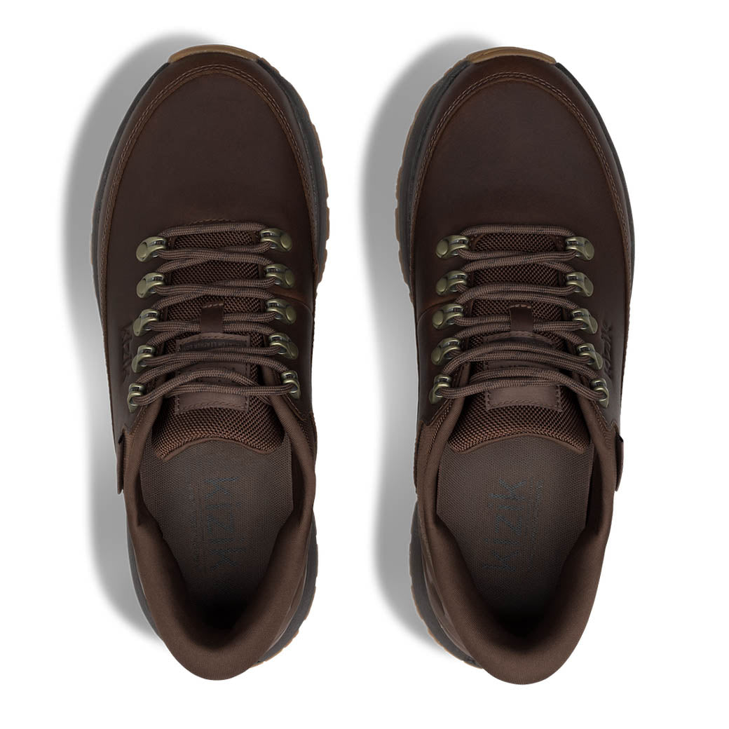 Mens Kizik Wasatch Leather Low in Soft Silt/Demitasse
