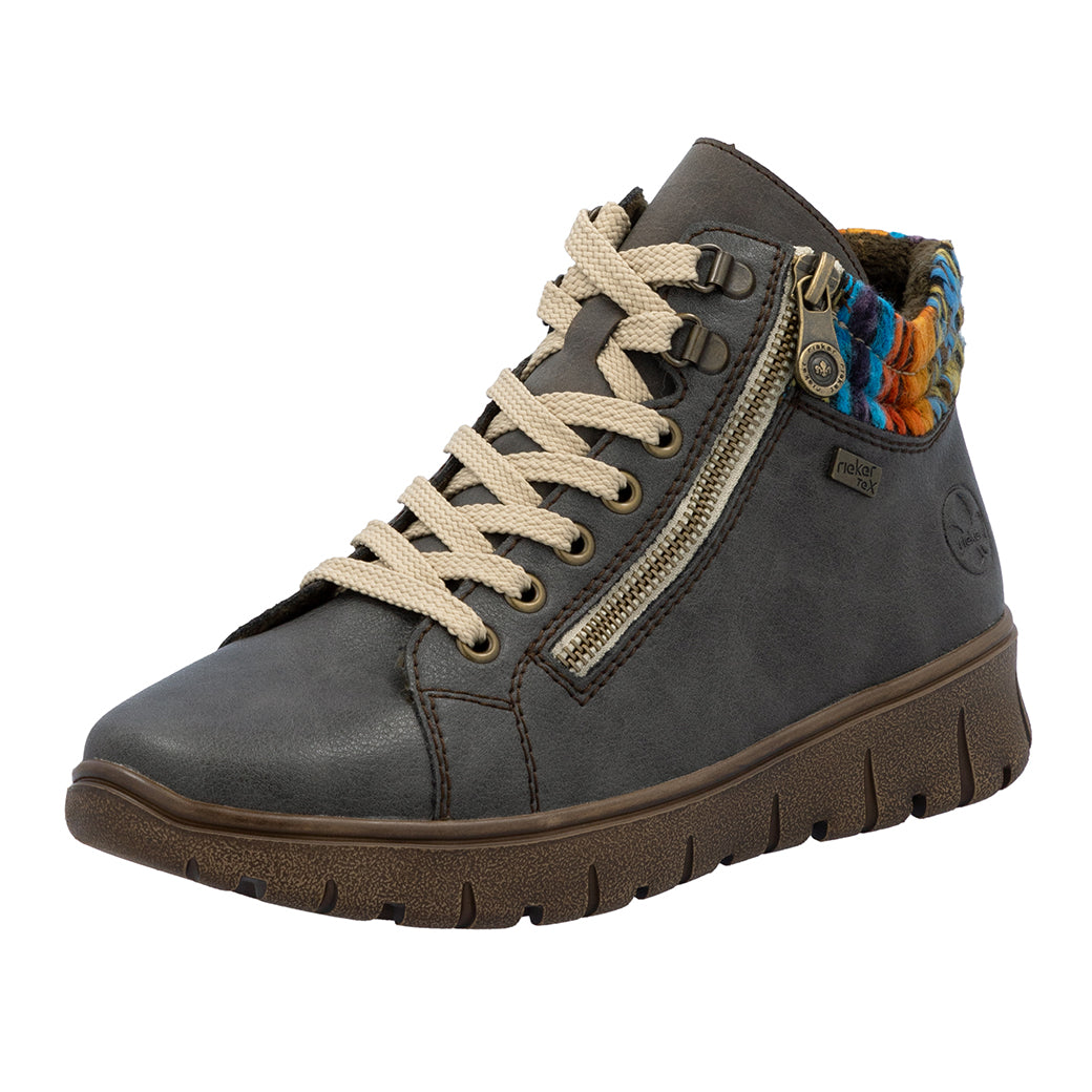 Womens Rieker Heike 05 in Basalt/Orange-Multi – Lucky Shoes