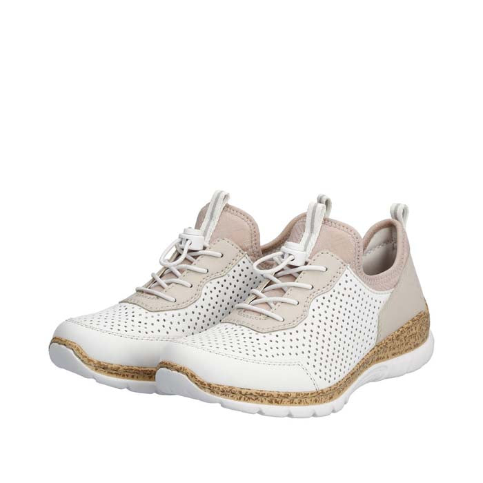 Womens Rieker Nikita 86 in Weiss/Perle/Rose Silver – Lucky Shoes