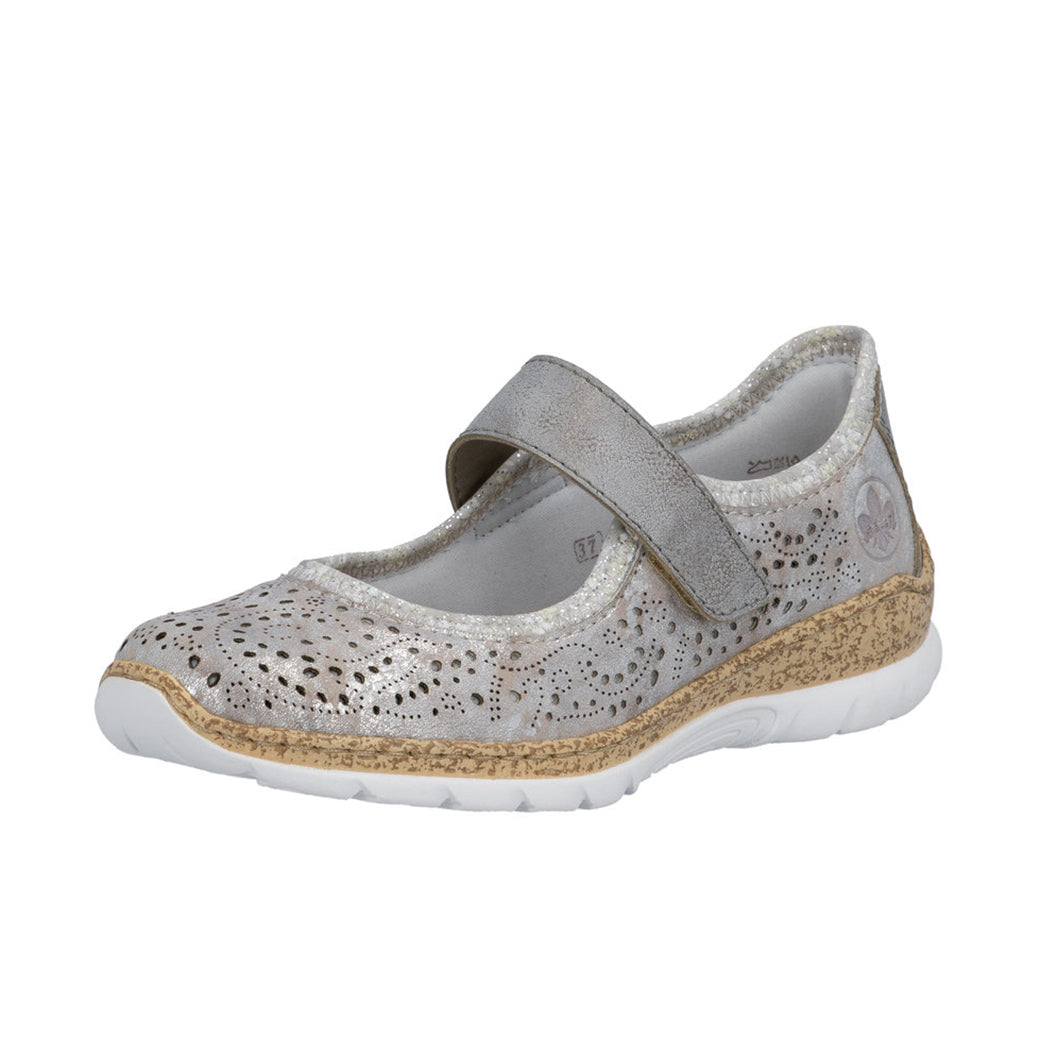 Rieker Nikita 99 Rose-Metallic/Grey/Silverflower