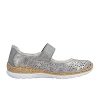 Womens Rieker Nikita 99 in Rose-Metallic/Grey/Silverflower