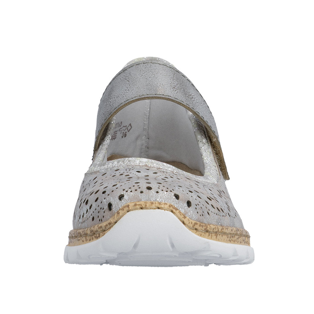 Womens Rieker Nikita 99 in Rose-Metallic/Grey/Silverflower