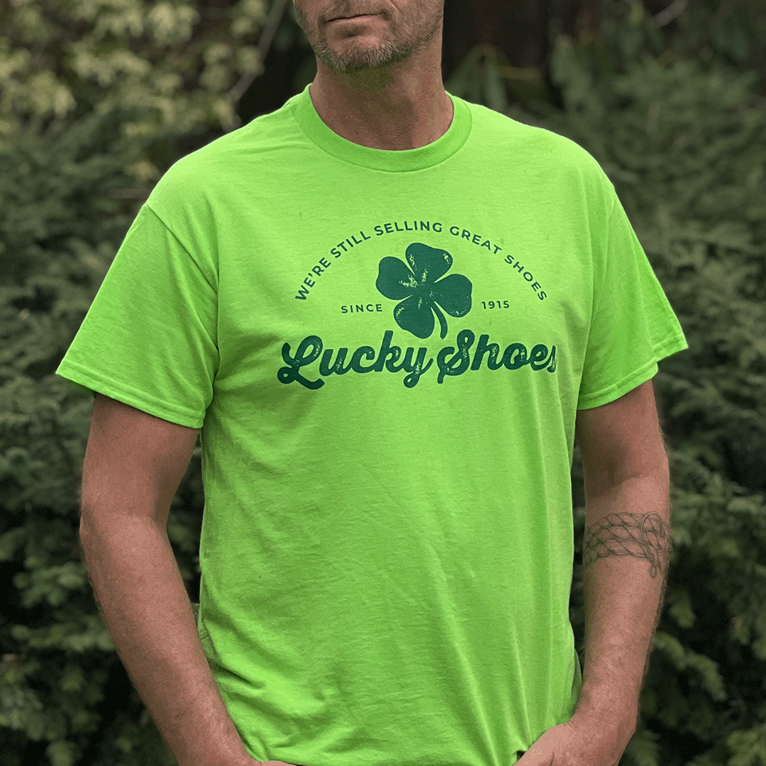 Still Selling... Lucky Shoes T-Shirt in Lime Green