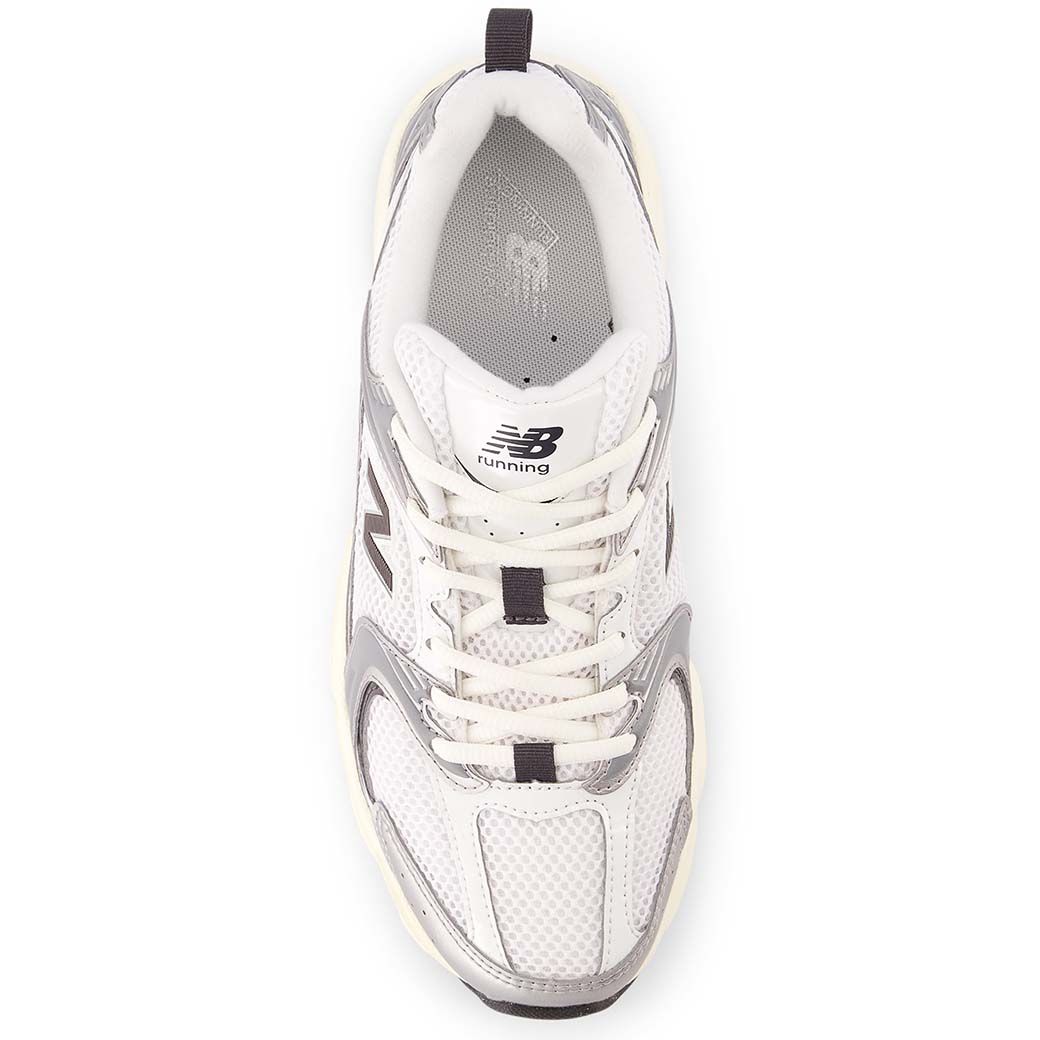 Womens New Balance 530 in Silver Metalic/Black Cement – Lucky Shoes