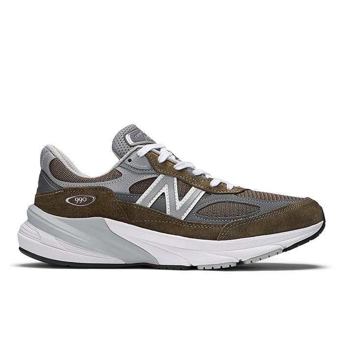 Mens New Balance Made in USA 990v6 in Olive/Grey – Lucky Shoes