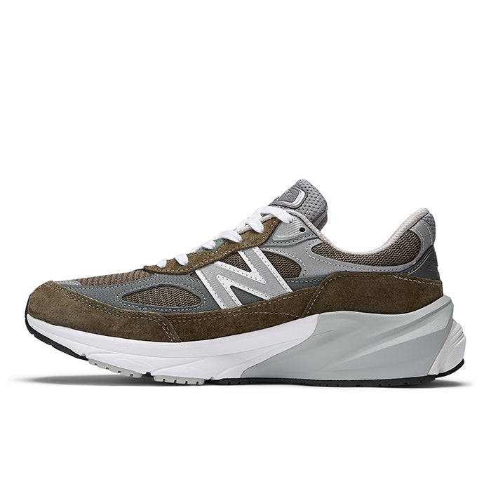 Mens New Balance Made in USA 990v6 in Olive/Grey – Lucky Shoes