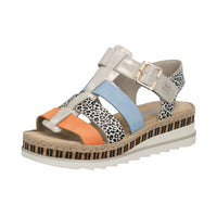 Rieker Regina 04 Nude/Pumpkin/Kreide/Aqua