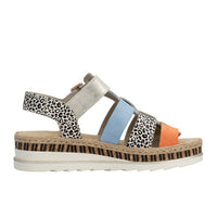 Womens Rieker Regina 04 in Nude/Pumpkin/Kreide/Aqua