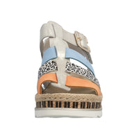 Womens Rieker Regina 04 in Nude/Pumpkin/Kreide/Aqua