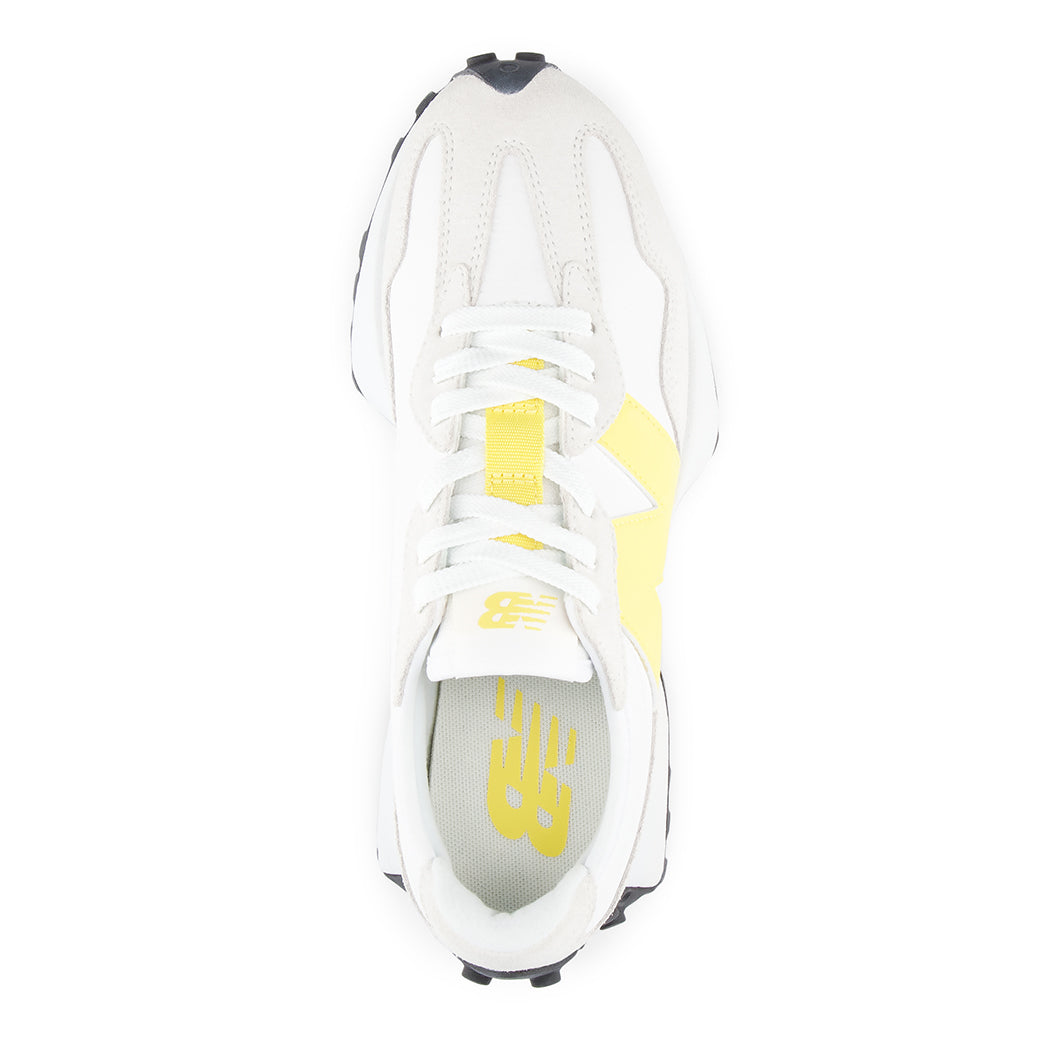 Womens New Balance 327 in White/ Starburst – Lucky Shoes