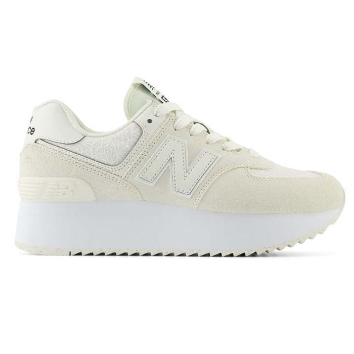 Womens New Balance 574+ in Sea Salt/Black/Sea Salt