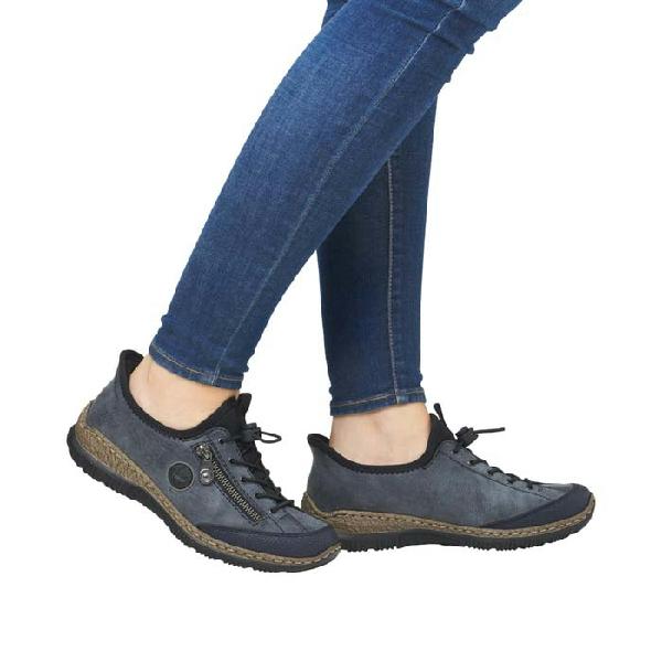 Womens Rieker Nikita 67 in Pazifik/Antlantic/Schwarz – Lucky Shoes
