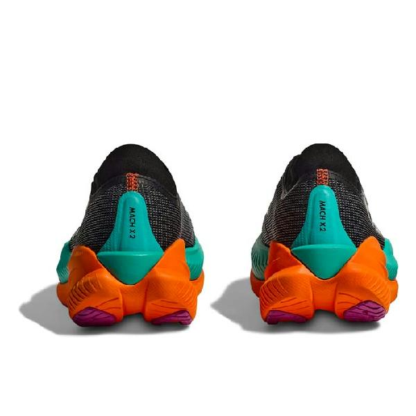 Mens Hoka Mach X 2 in Black/Electric Aqua – Lucky Shoes