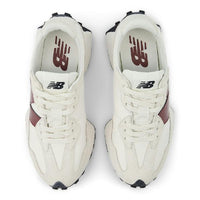 Womens New Balance 327 in Sea Salt/Monarch Burgundy