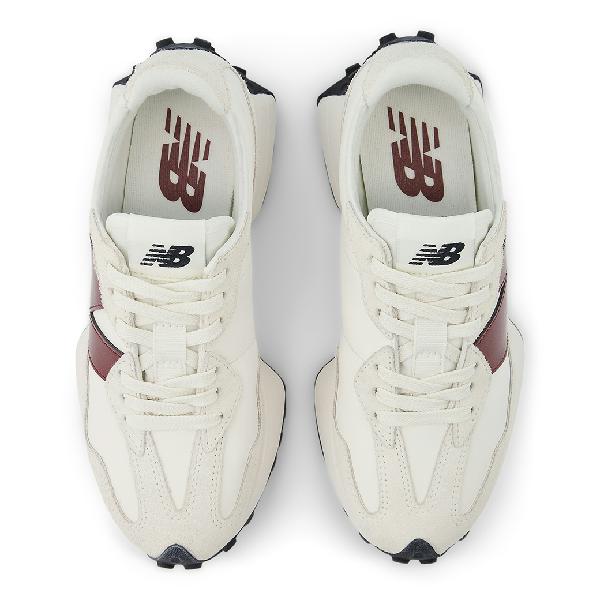Womens New Balance 327 in Sea Salt/Monarch Burgundy