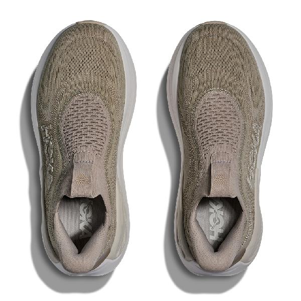 Womens Hoka Skyward Laceless in Putty/White