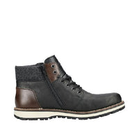 Mens Rieker Ronny 34 in Schwarz/Anthrazit/