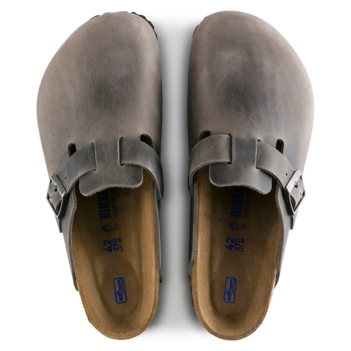 Birkenstock-Boston Soft Narrow-Iron – Lucky Shoes