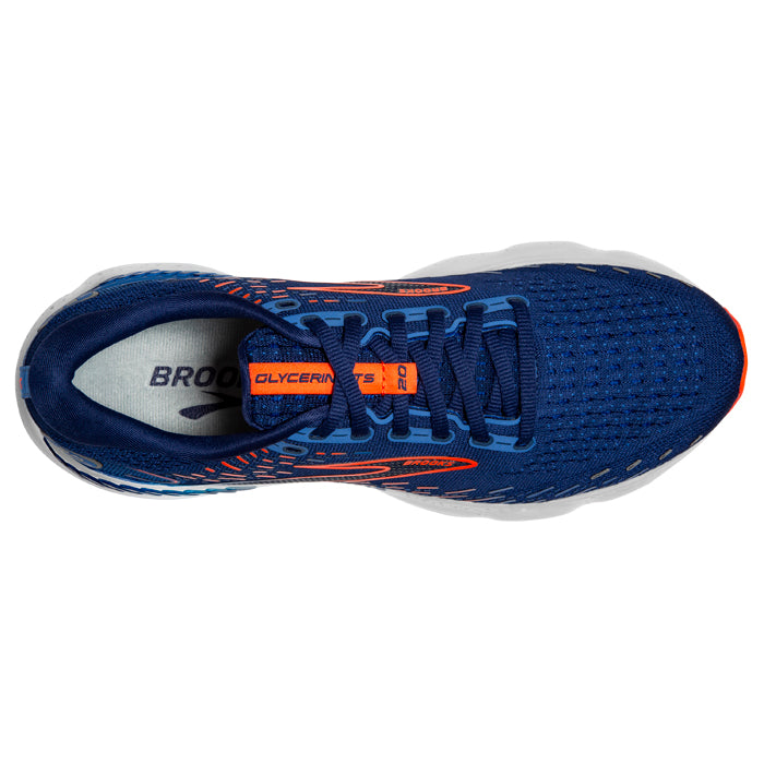 Men's Brooks Running Glycerin GTS 20 in Blue Depths/Palace Blue/Orange