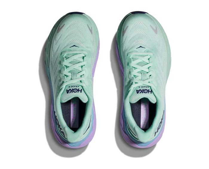 Womens Hoka Arahi 6 in Sunlit Ocean/Lilac Mist