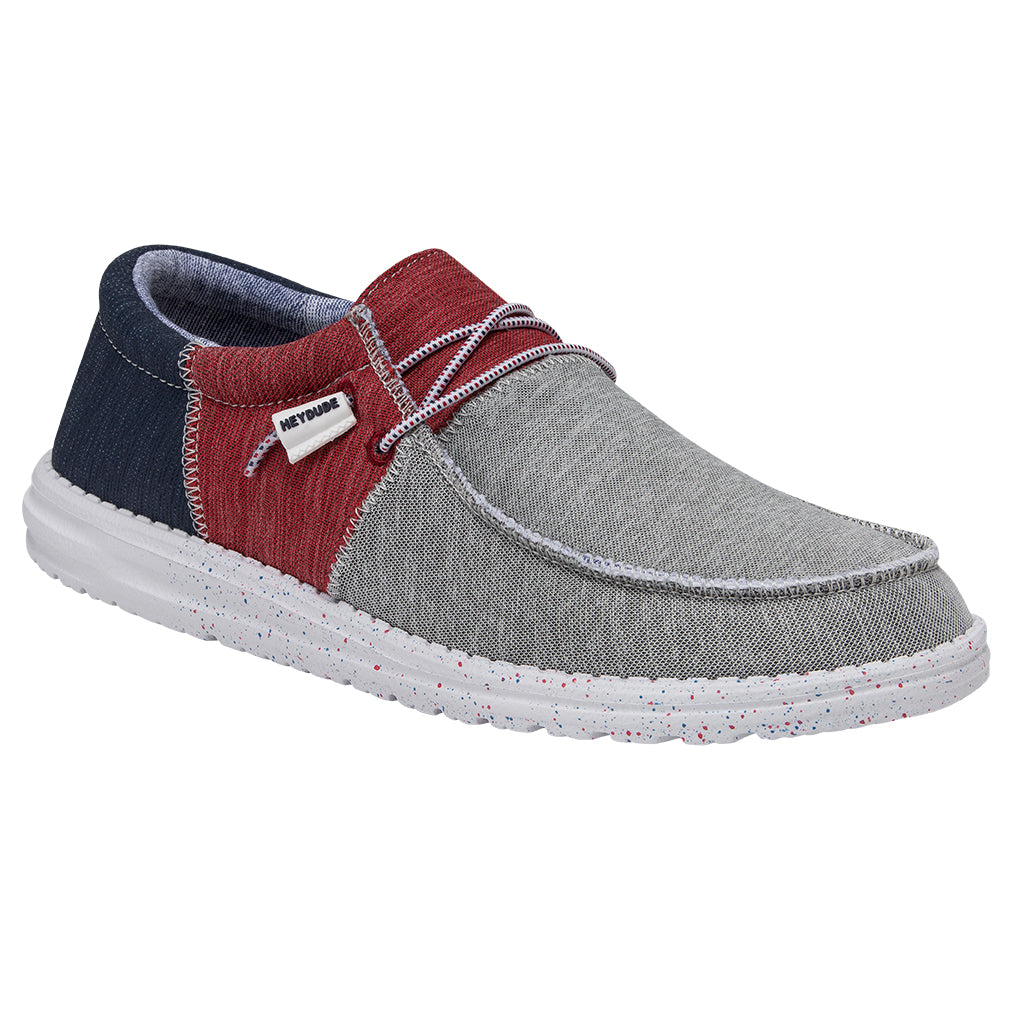 Men's Hey Dude Wally Sox Tri Fans in Red/White/Blue