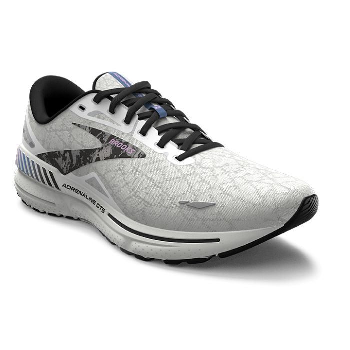 Brooks Running Adrenaline GTS 23 Abstract White/Black/Orchid Bouquet