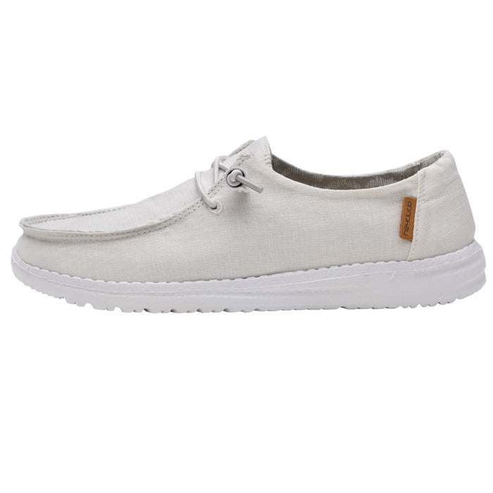 Women's Hey Dude Wendy Chambray Slip On Loafer in White