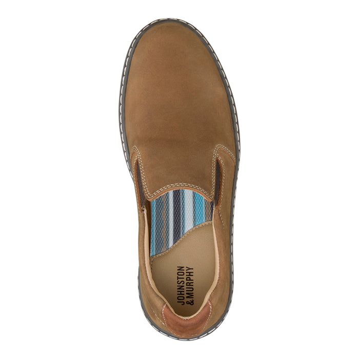 Johnston & Murphy-McGuffey Slip On-Brown – Lucky Shoes