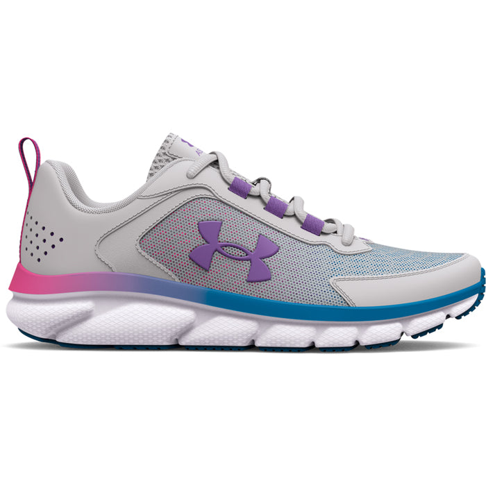 Big Girl Under Armor Assert 9 in Halo Gray/White/Vivid Lilac – Lucky Shoes