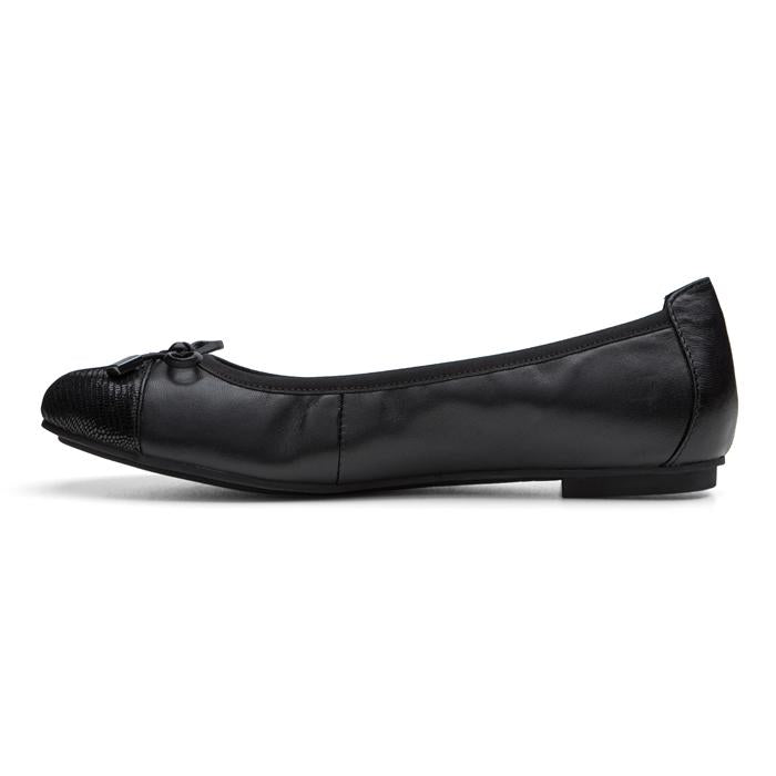 Vionic minna ballet store flat black