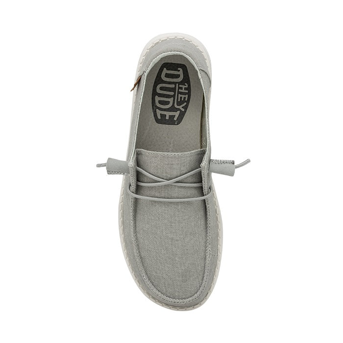 Hey Dude Wendy Chambray Women's Shoes Light Grey –
