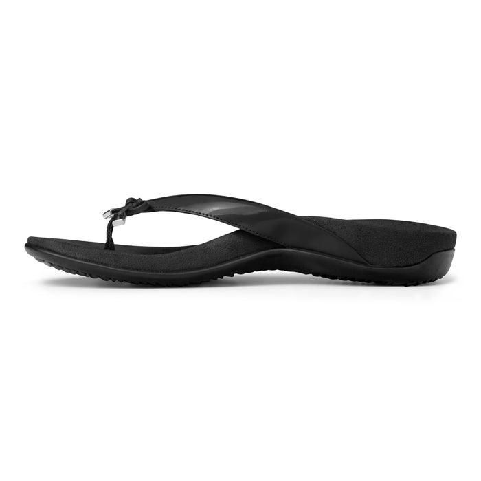 Women s Vionic Bella Toe Post Sandal in Black Lucky Shoes