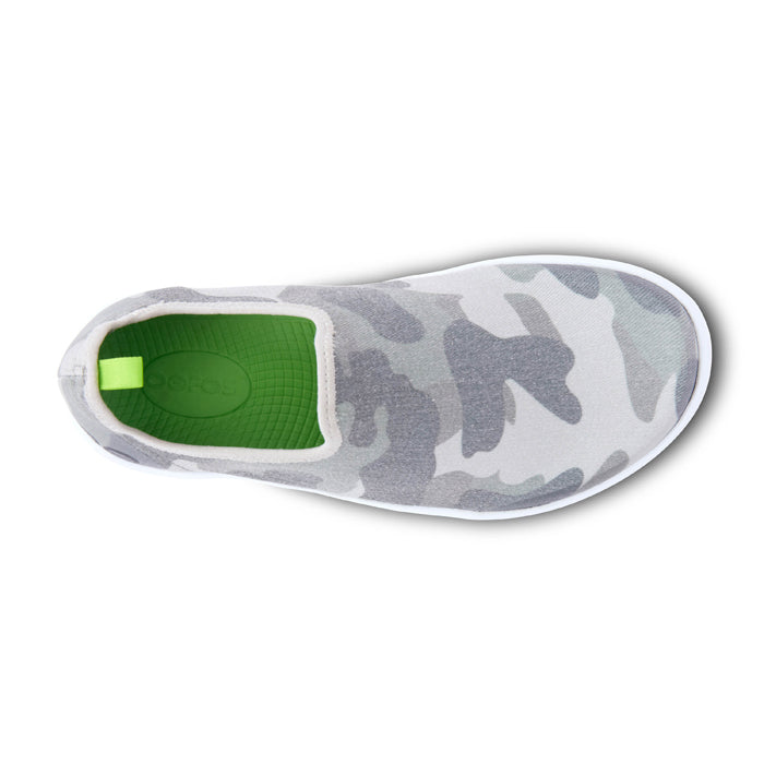 Women s Oofos Oomg eeZee in Green Camo Lucky Shoes