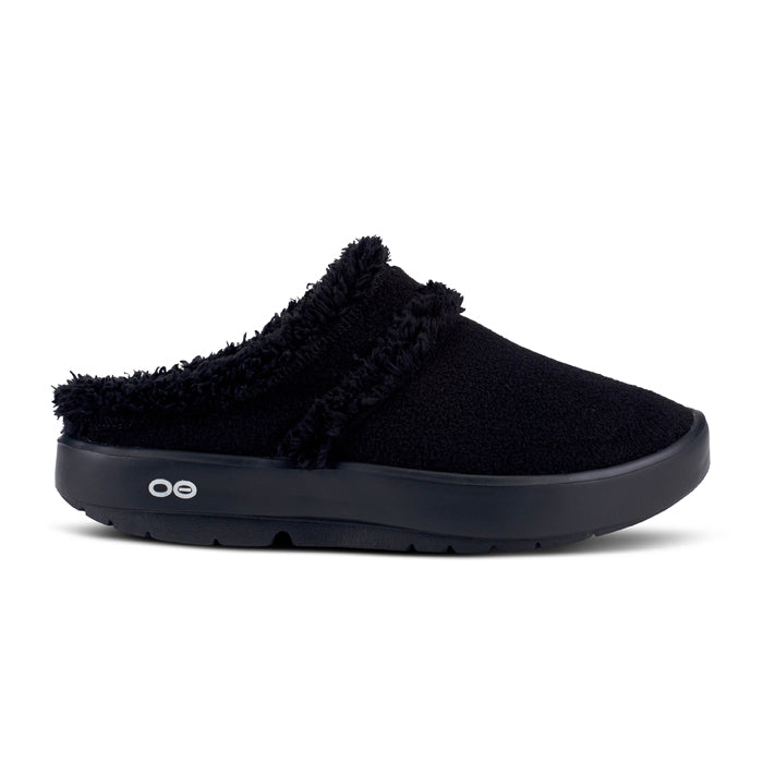 Women's Oofos Oocoozie in Mule Black | Lucky Shoes