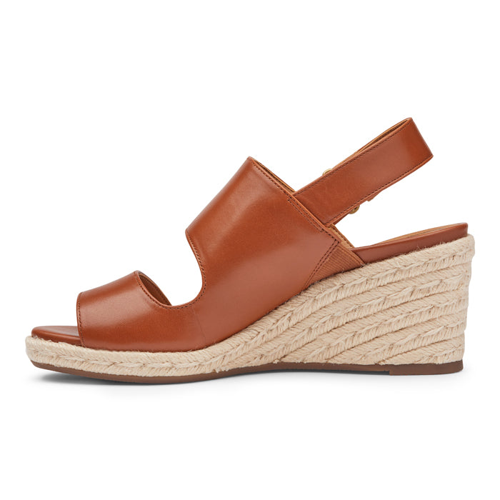 FAIR ISLE in CAMEL Wedge Sandals - OTBT shoes