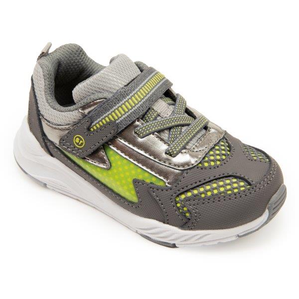 Stride Rite Lighted Cosmic Grey Neon