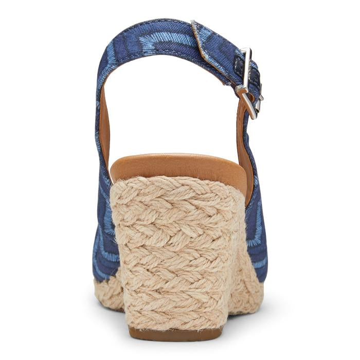 Womens Vionic Coralina Wedge Navy Chevron