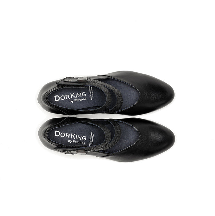 Womens Dorking Dora Mary Jane in Negro – Lucky Shoes