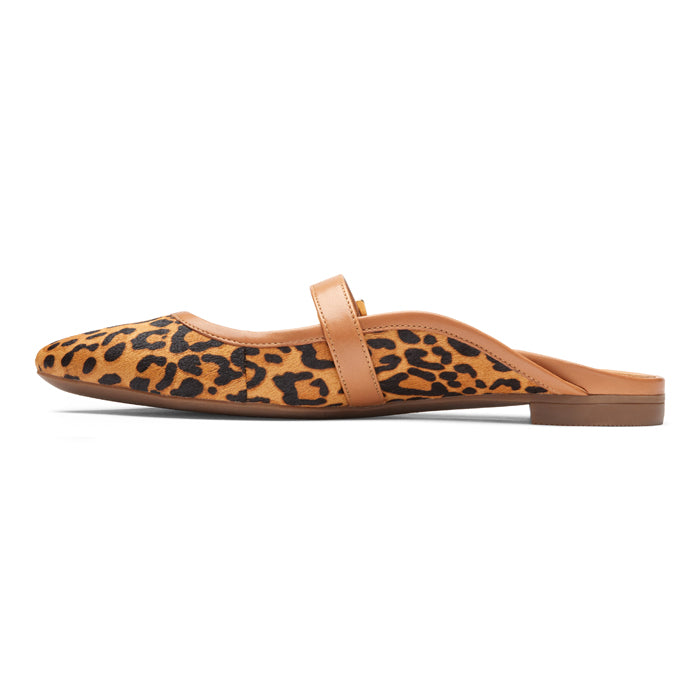 Vionic Esme Mary Jane Mule Tan Leopard