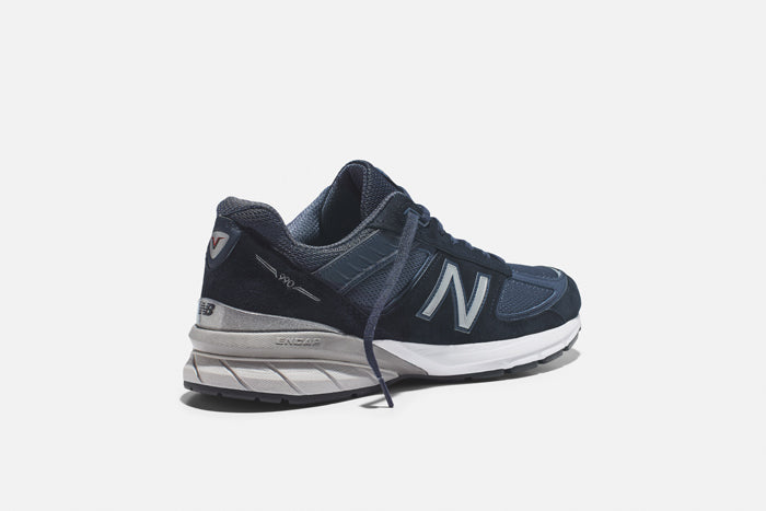 Mens New Balance 990v5 Navy With Silver