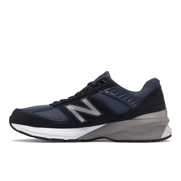 Mens New Balance 990v5 Navy With Silver