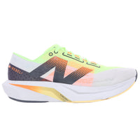 New Balance FuelCell Rebelv4 White/Bleached Lime Glo/Hot Mango
