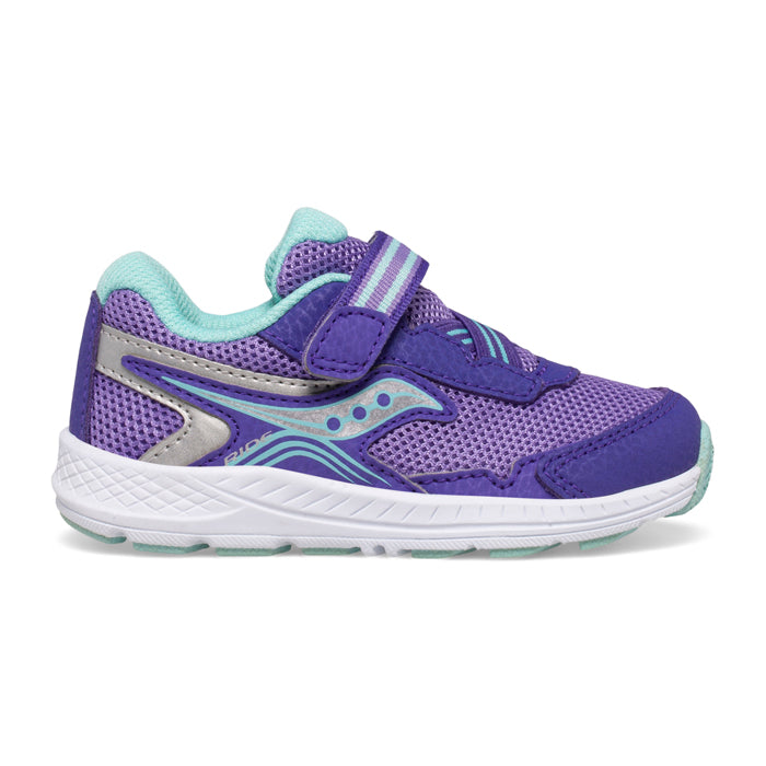 Little Girl Saucony Ride 10 Jr in Purple