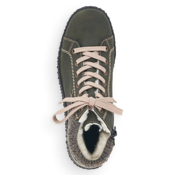 Den anden dag mærke Handel Womens Rieker Wildebuk in Forest/Graphit/Basalt – Lucky Shoes